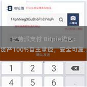 比特派支付 Bitpie钱包：资产100%自主掌控，安全可靠。