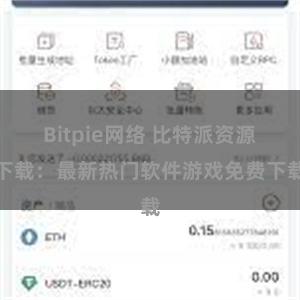 Bitpie网络 比特派资源下载：最新热门软件游戏免费下载