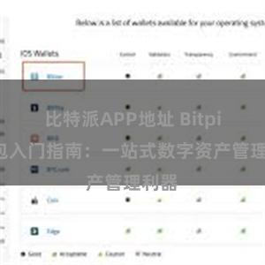 比特派APP地址 Bitpie钱包入门指南：一站式数字资产管理利器