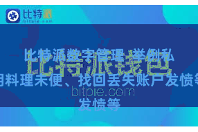 比特派数字管理  举例私钥料理未便、找回丢失账户发愤等
