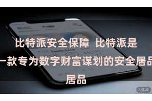 比特派安全保障  比特派是一款专为数字财富谋划的安全居品